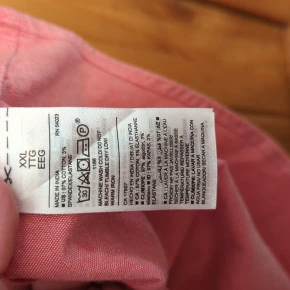 Old Navy XXL Classic Collared Button Down Shirt Pink - Picture 4 of 4